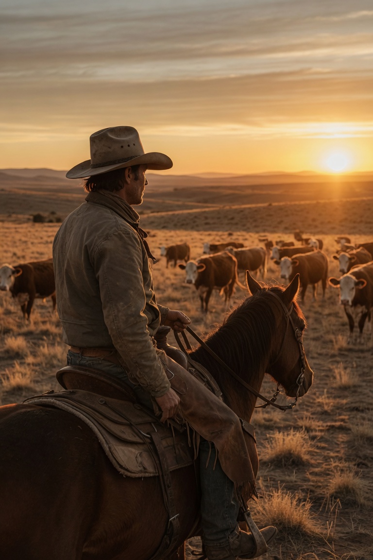 Cowboy on the range